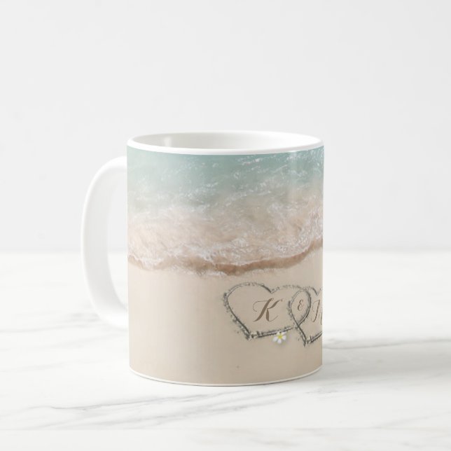 Strandhus Par Förbokstäver Kaffemugg (Framsida vänster)