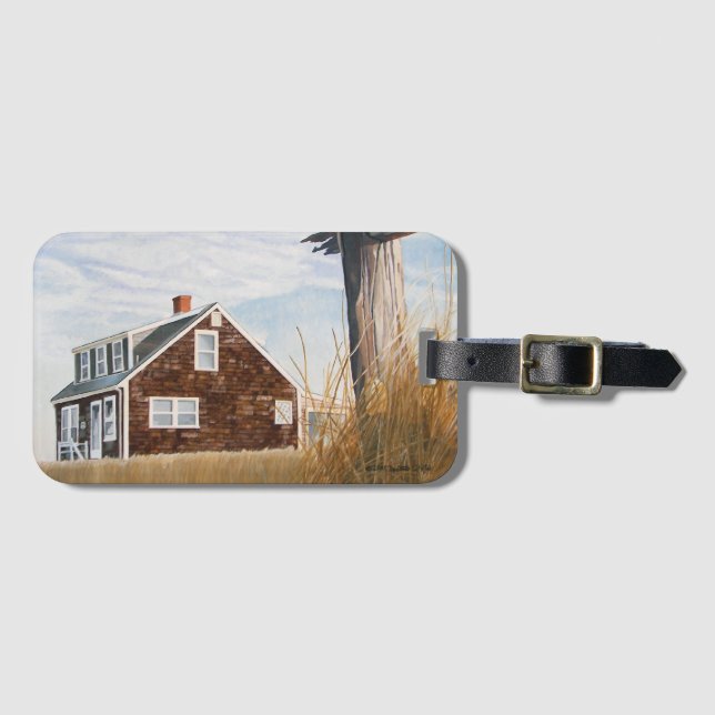 Strandhus vid soluppgången bagagebricka (Framsida horisontal)