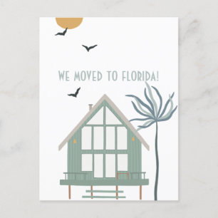Strandhuset Palm Tree flyttat till Florida Meddelande Vykort