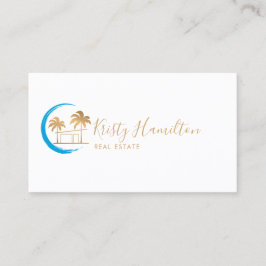 strandhusfoto i gods professionell handflatan, bu visitkort