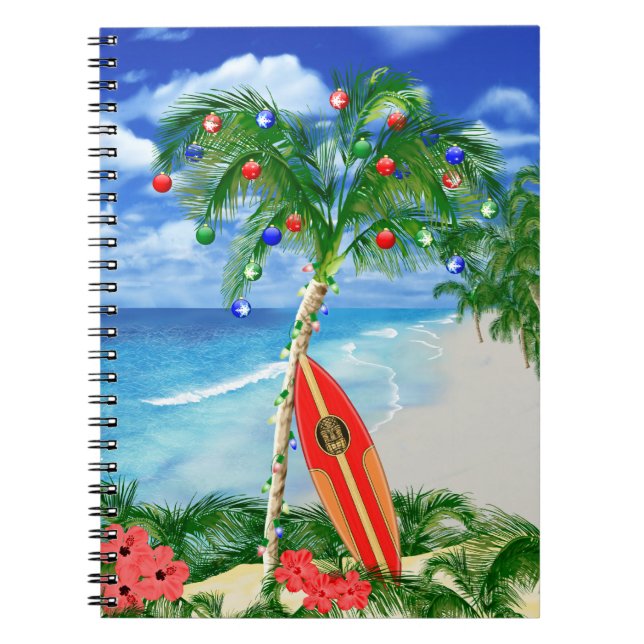 Strandjul Anteckningsbok Med Spiral (Framsidan)