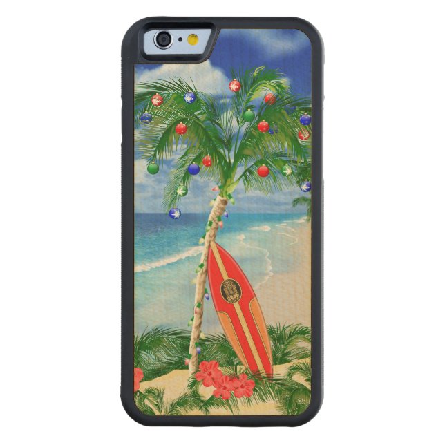 Strandjul Carved Wood iPhone Skal (Baksidan)