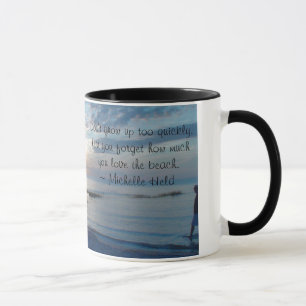 Strandkaffekopp med inspirerande citat mugg