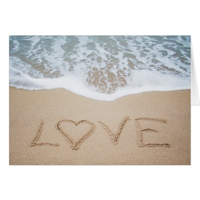 Strandkärlek II Hälsningskort (Framsidan Horizontal)