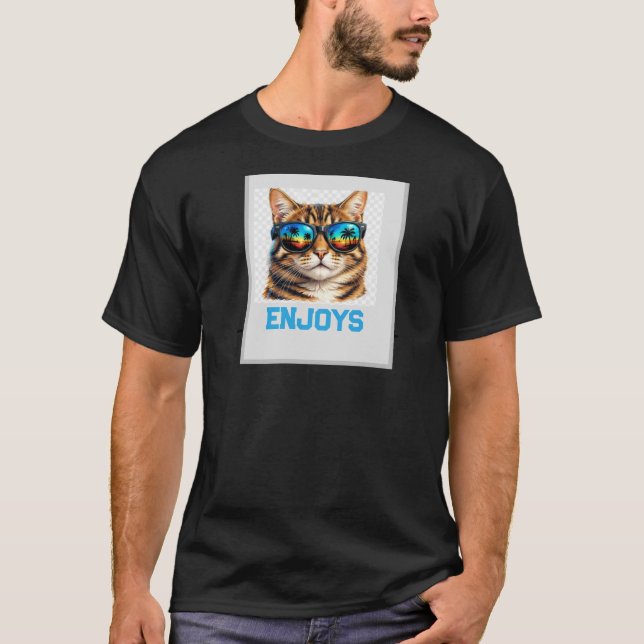 Strandkatt T Shirt (Framsida)