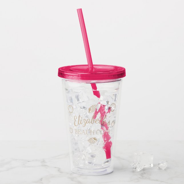 Strandklubb Födelsedag Take Away Mugg (Framsida Ice)