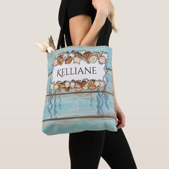 Strandkottar Beach Tote Tygkasse (Närbild)