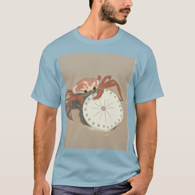 strandkrabba och sanddollar t shirt (Framsida)