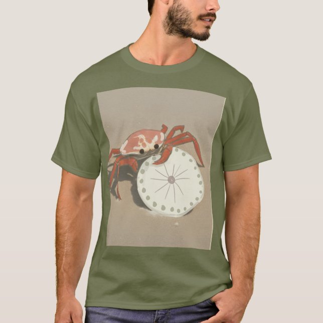 strandkrabba och sanddollar t shirt (Framsida)