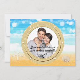 Strandkryssning Skalbank Bröllops Hamn Foto Inbjud Inbjudningar