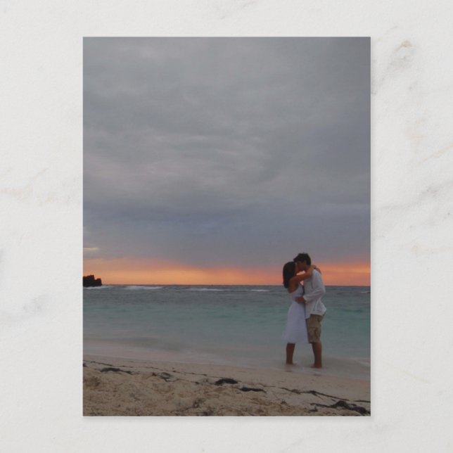 strandkyss vykort (Framsida)