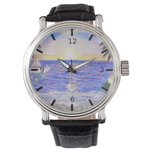 Strandlandskap Armbandsur (Framsida)