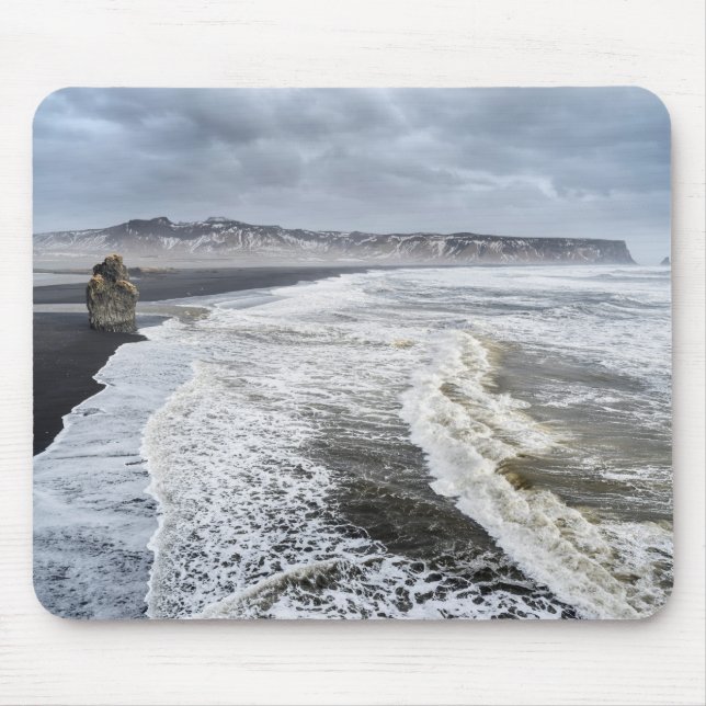 Strandlandskap på vintern musmatta (Framsidan)
