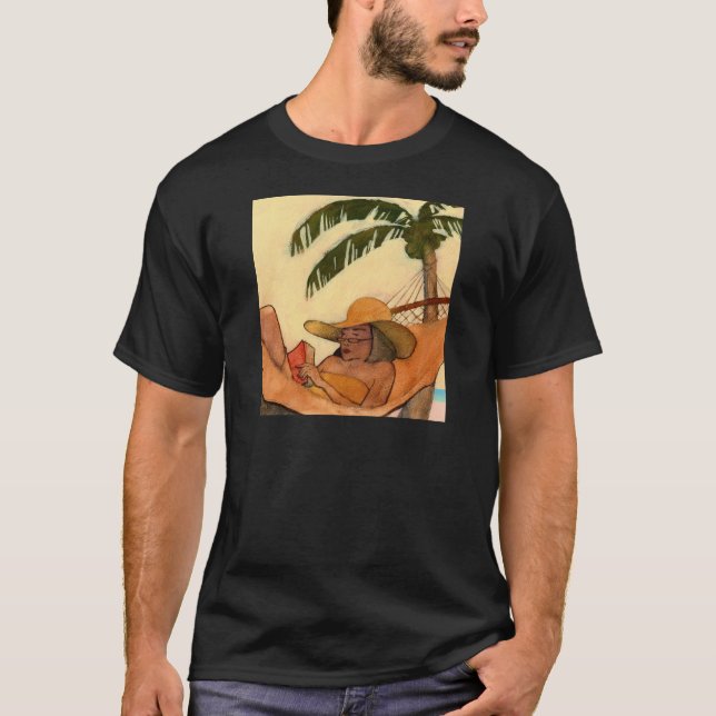 Strandläsningskjorta Tee Shirt (Framsida)