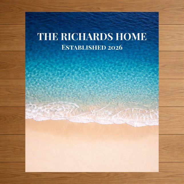 Strandlinje Anpassat Namn Poster (Skapare uppladdad)