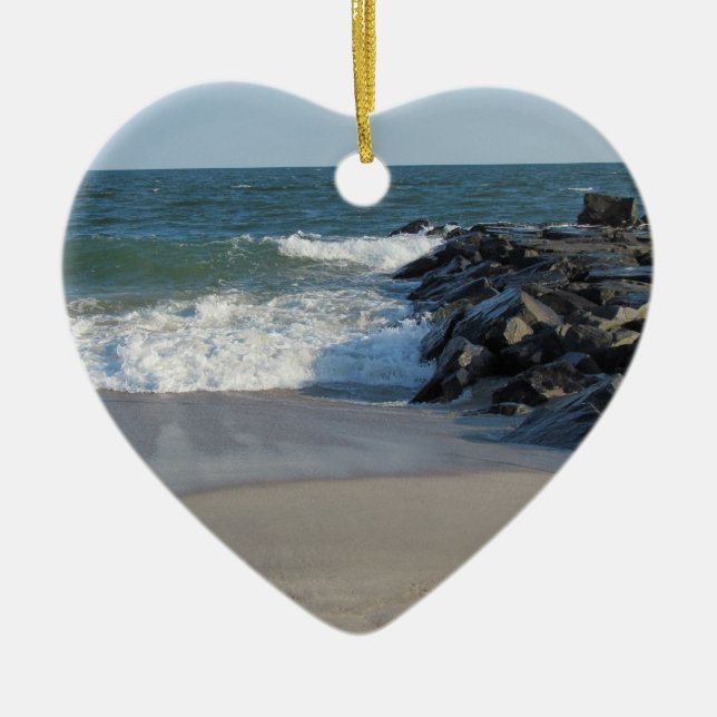 Strandlinje Julgransprydnad Keramik (Framsidan)