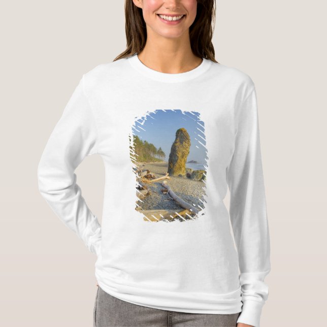 Strandlinje och havsstackar, Ruby Beach, Olympic Tee (Framsida)