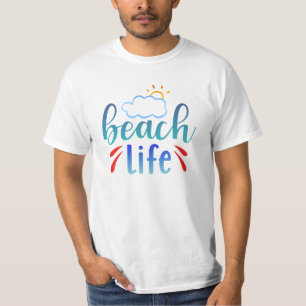 Strandliv - Avslappnad & Stylish Kustatmosfär T-Sh T Shirt