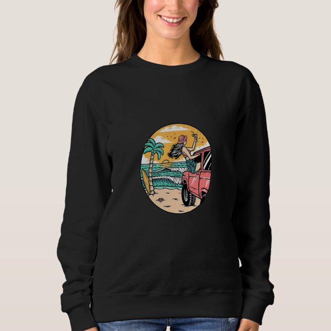 Strandliv Sommartid T Shirt (Framsida)