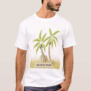 Strandlodis, surfingbrädor, palmträd och Sand T Shirt
