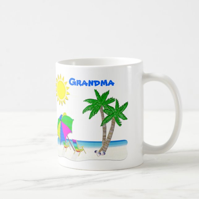 Strandmuggar, personligmormormuggar kaffemugg (Höger)