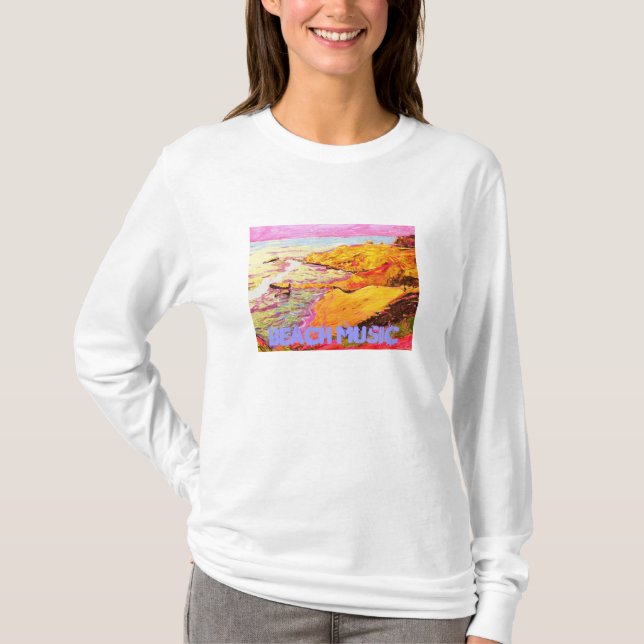 Strandmusikkonst Tee Shirt (Framsida)