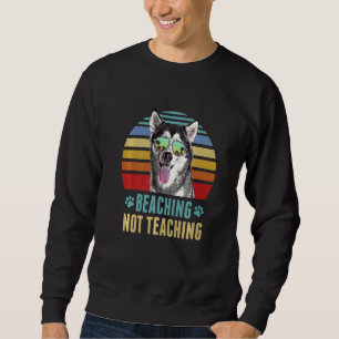 Strandning Inte Undervisning Alaskan Malamute Hun Lång Ärmad Tröja
