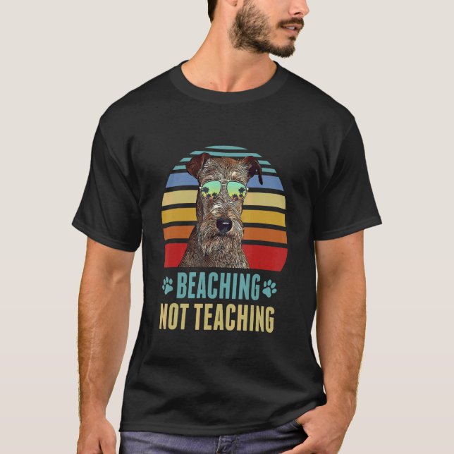 Strandning Inte Undervisning   Irländsk Terrier Hu T Shirt (Framsida)