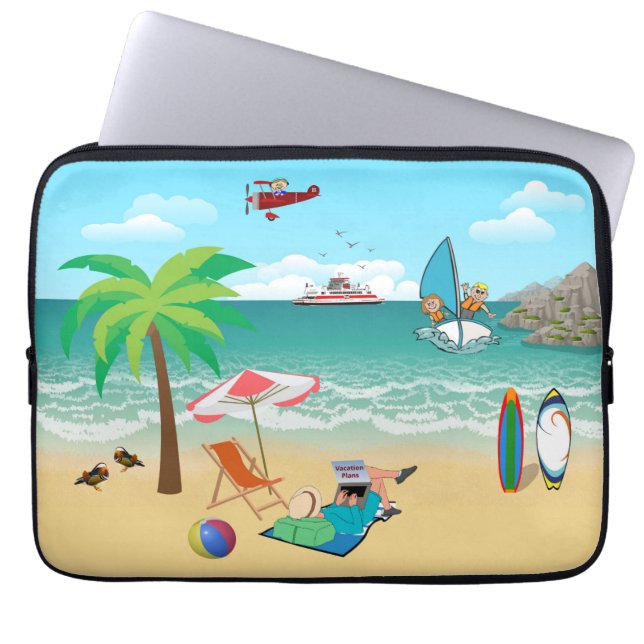 Strandnöje Laptop Fodral (Framsidan)