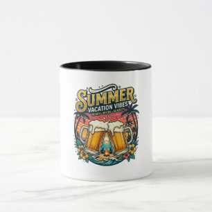 Strandöl och solnedgångar - sommarfest mugg