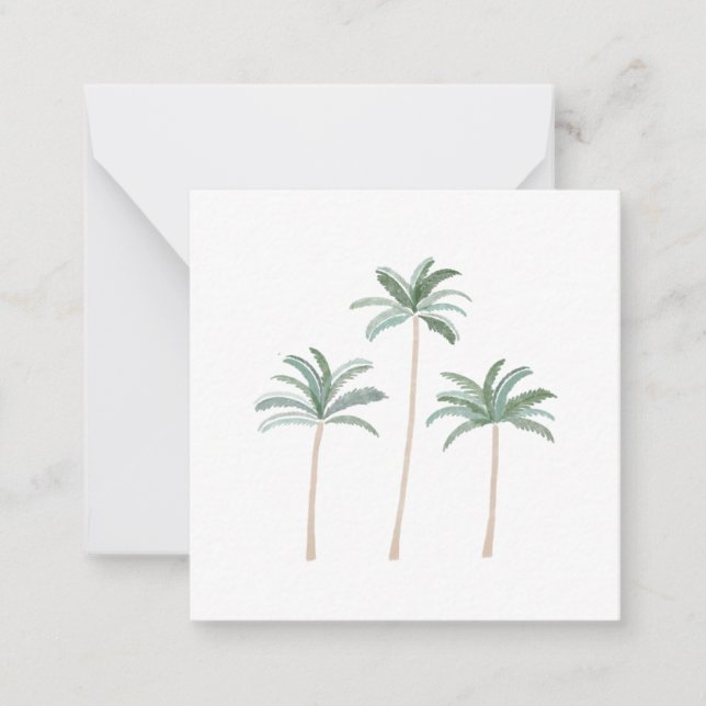 Strandpalmträd Anteckningskort (Framsida)