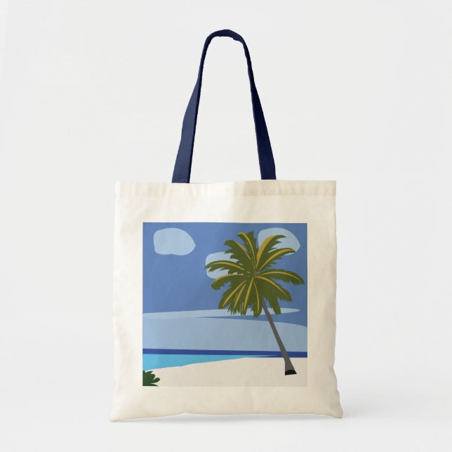 Strandpalmträd  tygkasse (Framsidan)