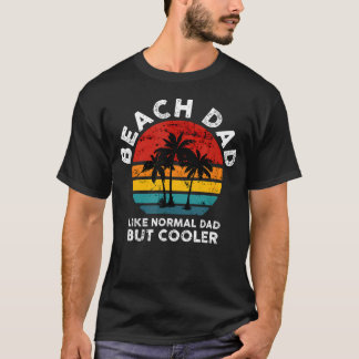 Strandpappa som vanlig pappa men coolare rolig t shirt