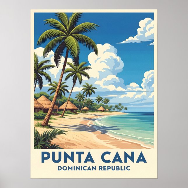 Strandparadis i Punta cana Poster (Framsidan)