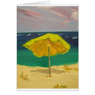 strandparaply hälsningskort