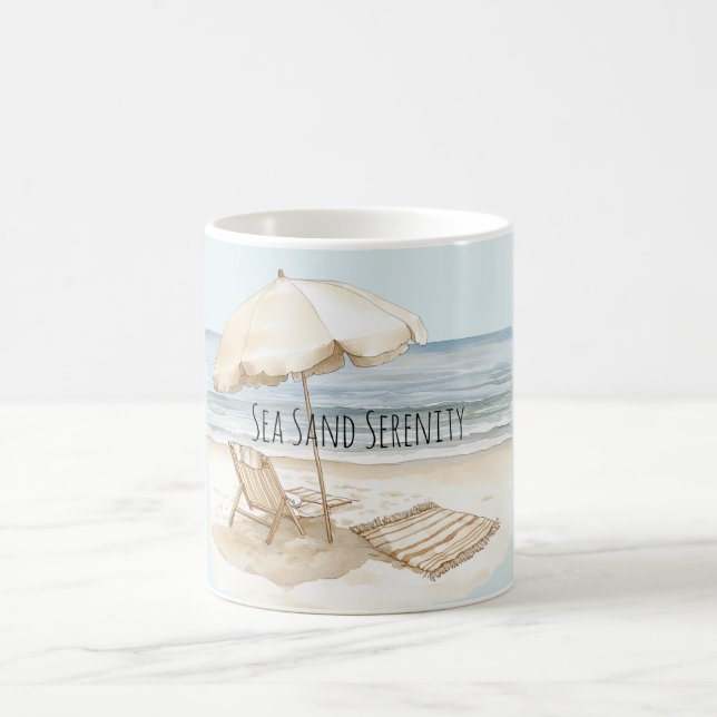 Strandparasoll Ocean Hav Sand Lugn Kaffemugg (Center)