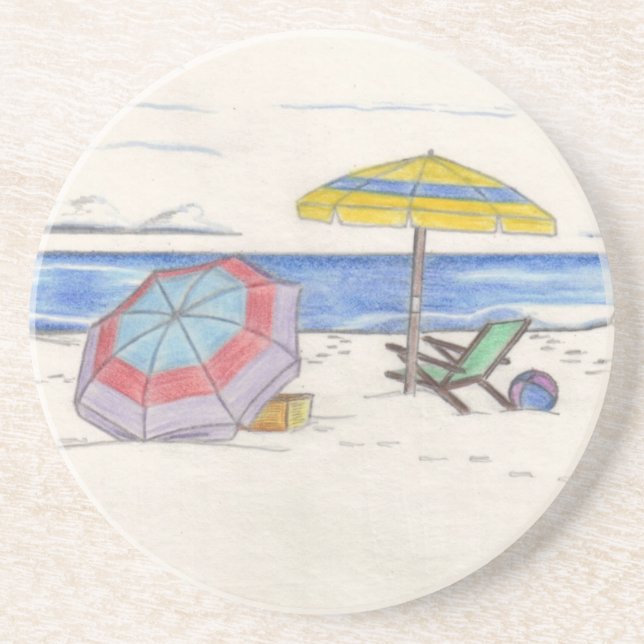 strandparasollställ underlägg sandsten (Framsidan)
