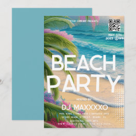 Strandparty Event Bar Tropical Club Flyer  Inbjudningar