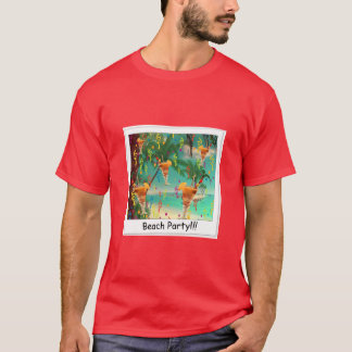 Strandparty!!! T-tröja Tee Shirt