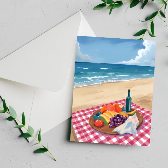Strandpicknick | Havsstrand Målarbild (Skapare uppladdad)