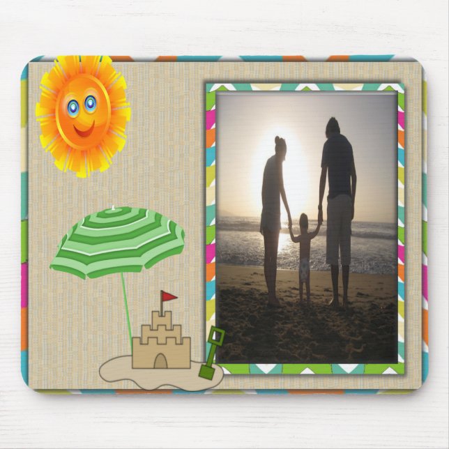 Strandplats, sol, Sand, Sandcastlefotomall Musmatta (Framsidan)
