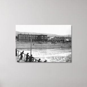 Strandplatsen på sjösidan, Oregon fotograferar Canvastryck