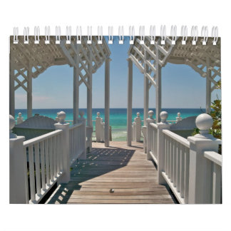 Strandplatser av den härliga sjösidan, Florida Kalender