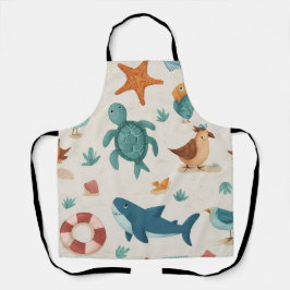 Strandpromenad All-Over Print Förkläde Gåva