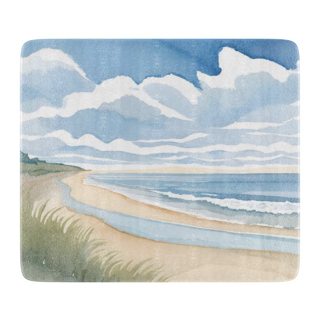Strandpromenad | Kust Ocean Akvarell (Framsidan)