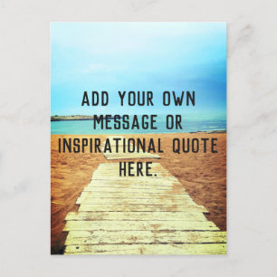 Strandpromenad - Lägg till eget meddelande eller c Vykort