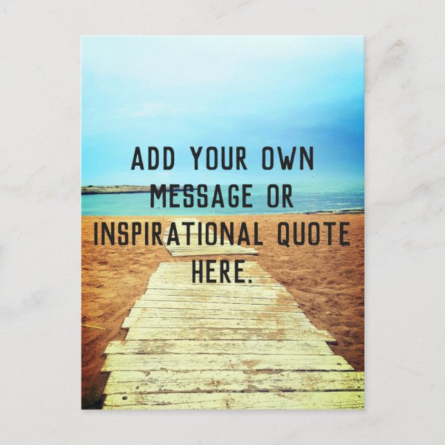 Strandpromenad - Lägg till eget meddelande eller c Vykort (Framsida)