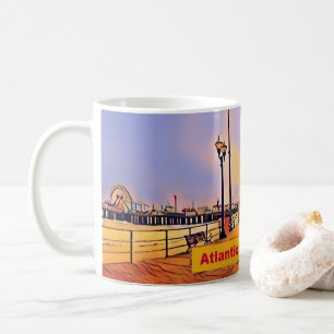 Strandpromenad Popkonst Kaffemugg