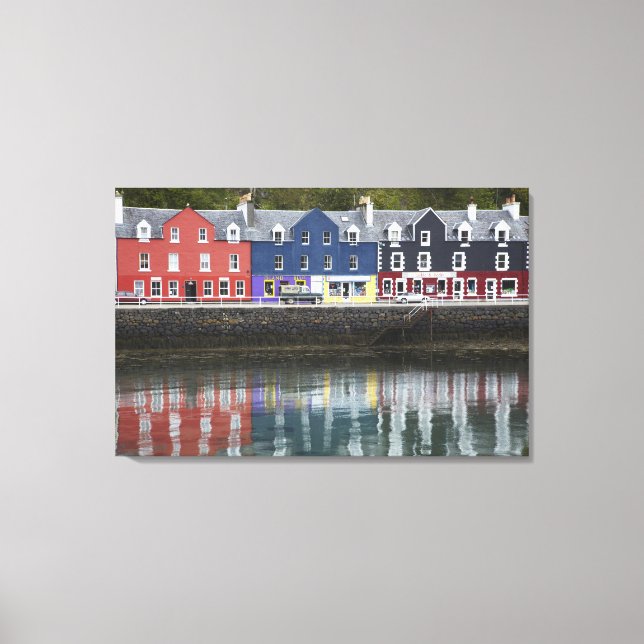 Strandpromenad, Tobermory, Isle of Mull, Skottland Canvastryck (Framsida)