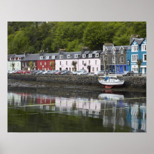 Strandpromenad, Tobermory, Isle of Mull, Skottland Poster